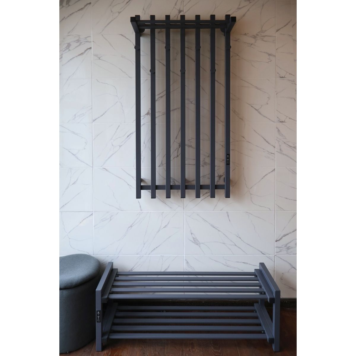 Підставка-сушарка для взуття електрична з контроллером Carino Сірий графіт 1000*300