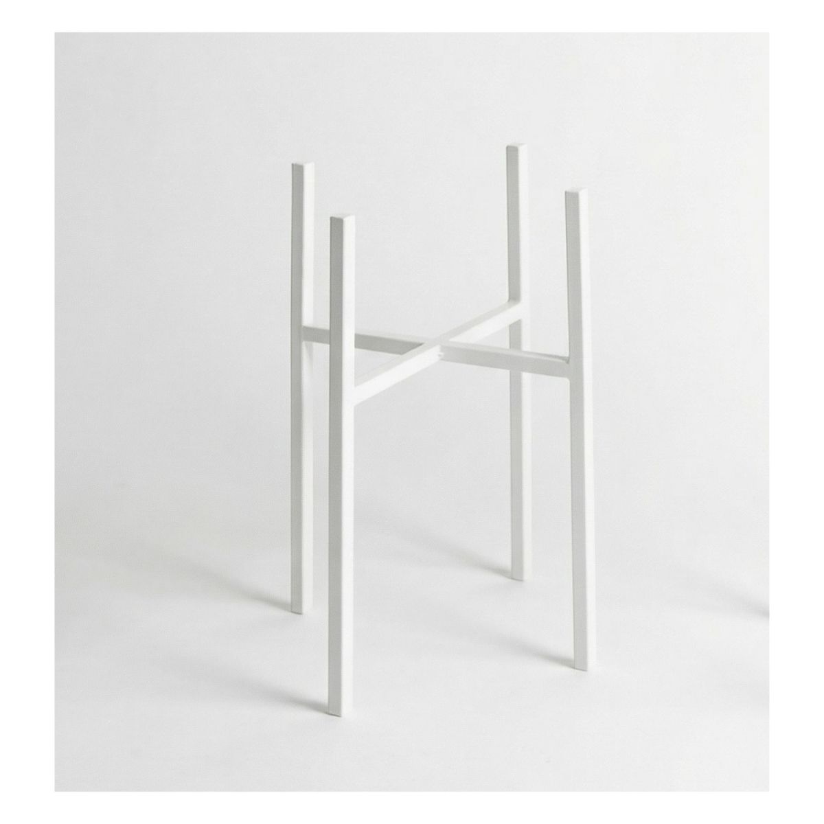 Подставка для цветов Carino Белый глянец 400*25