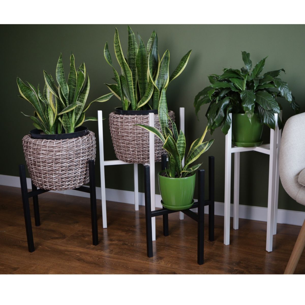 Подставка для цветов Carino Белый глянец 400*25