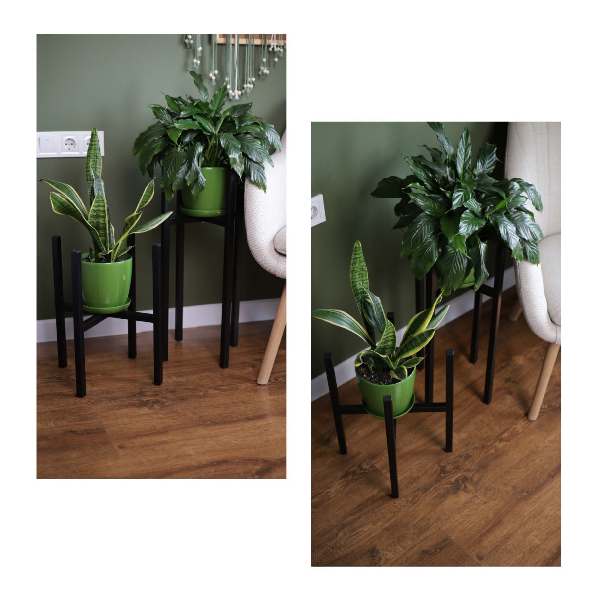 Підставка для квітів Carino Чорний мат  600*40