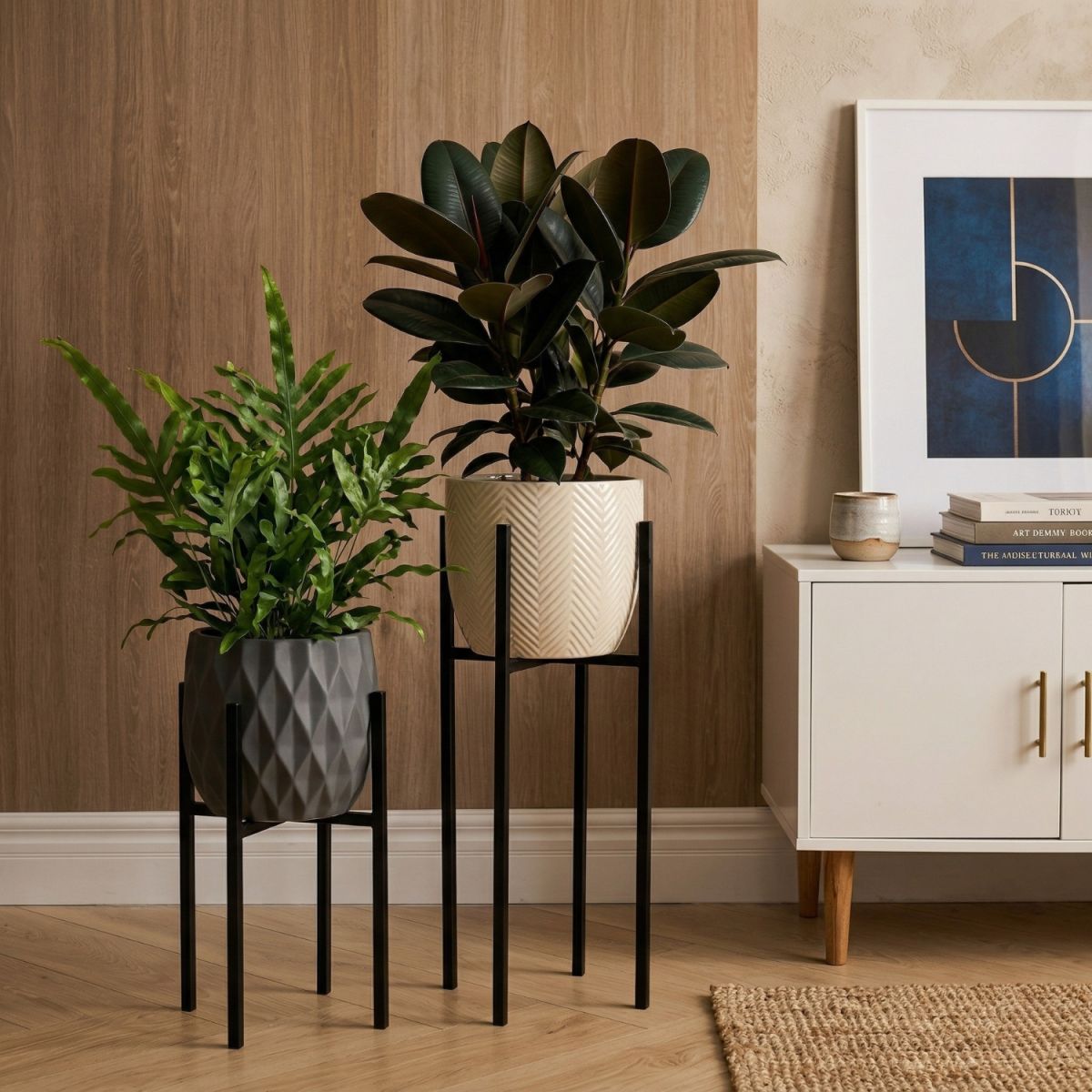 Підставка для квітів Carino Чорний мат  600*40