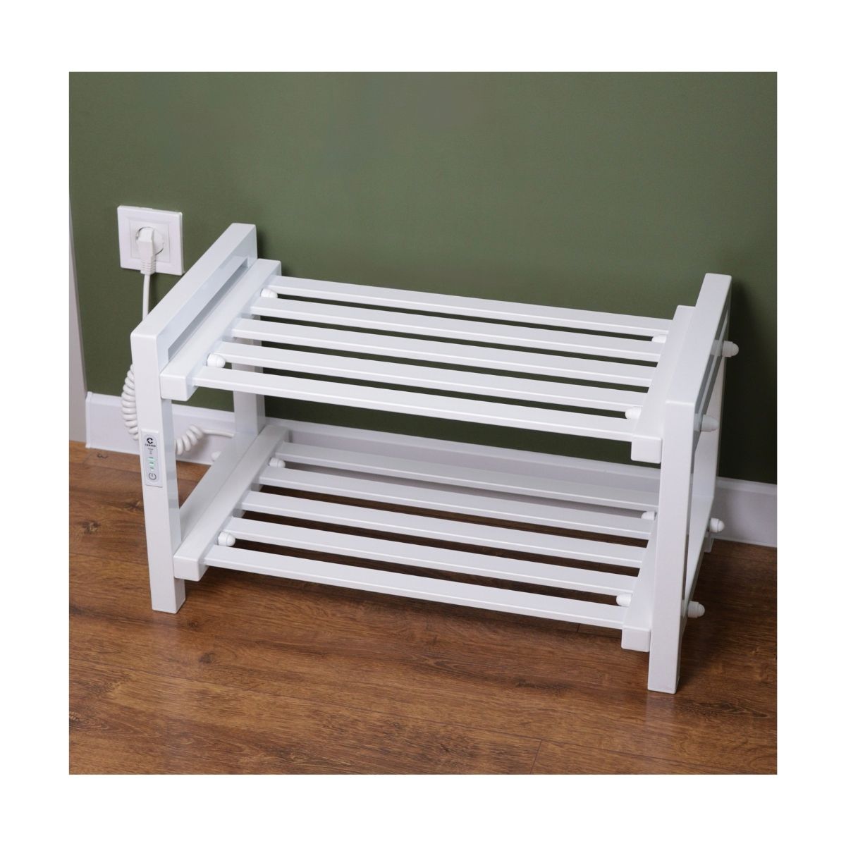 Підставка-сушарка для взуття електрична з контроллером Carino Білий глянець 600*300