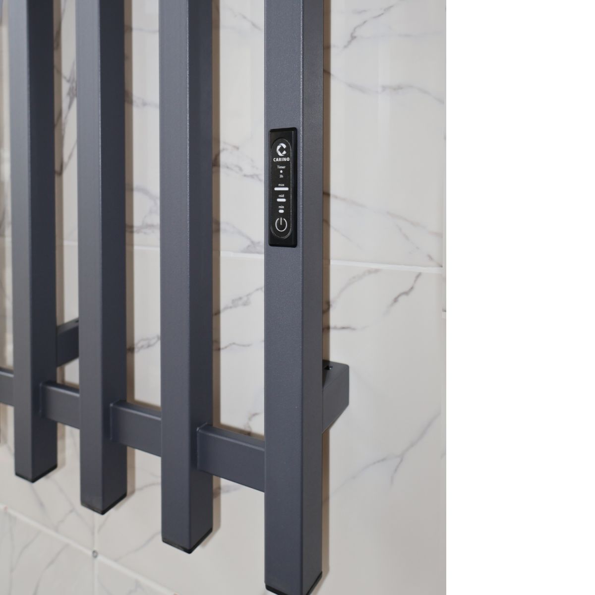 Электрическая сушилка для одежды Carino с контроллером Серый графит 1190*600