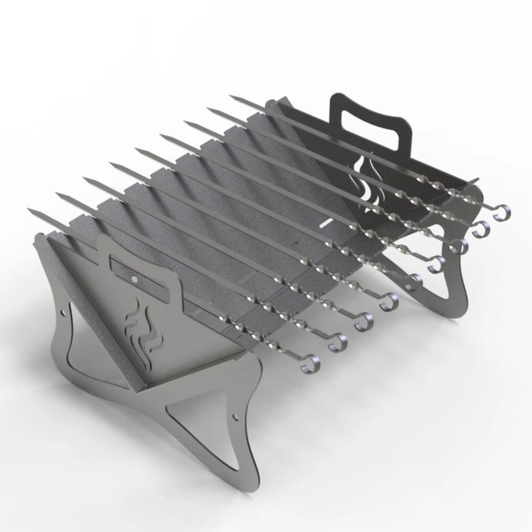 Мангал-гриль Carino Flat Pack V2 розбірний з грилем 500х390х300 мм, метал 3 мм без покриття