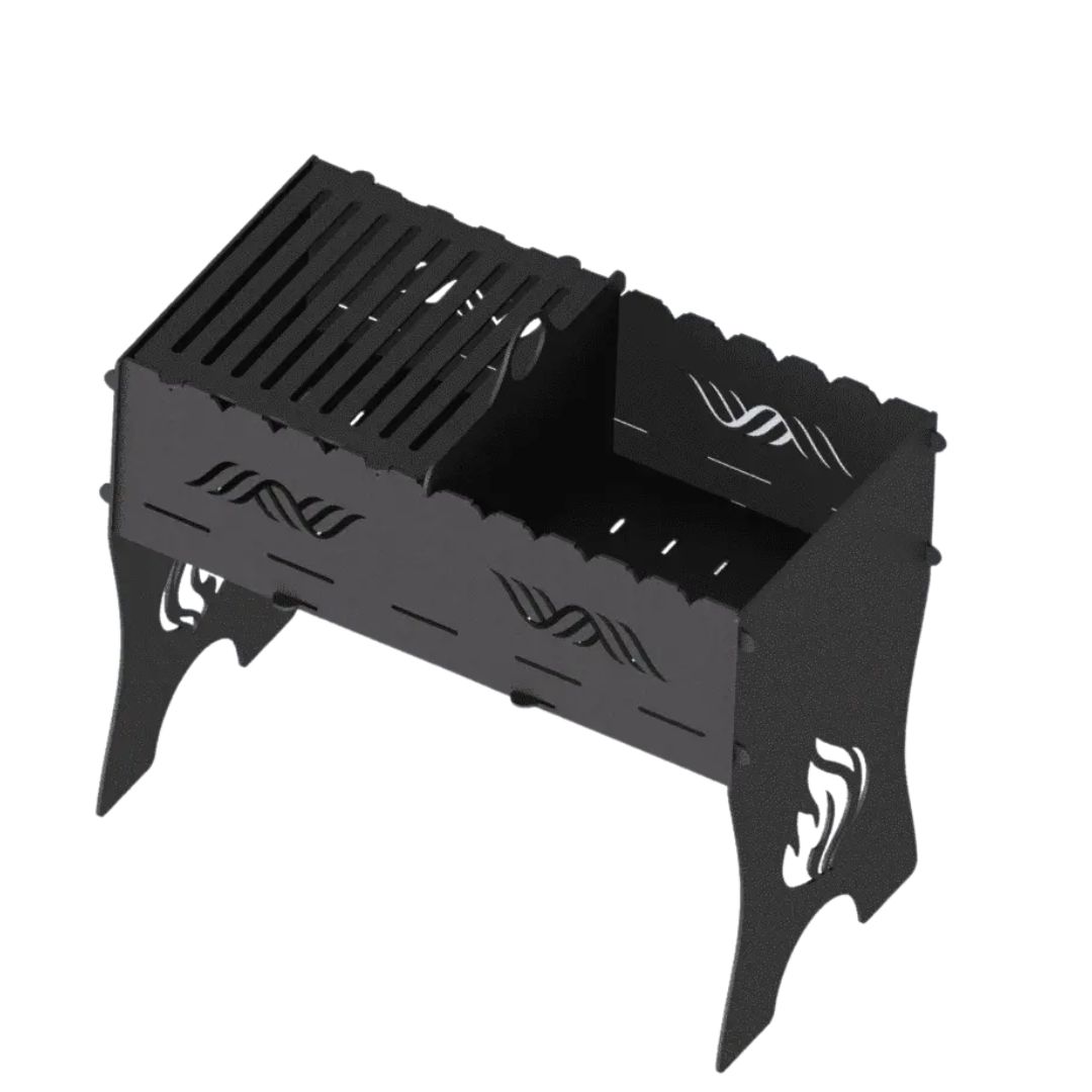 Мангал-гриль Carino Flame розбірний з грилем 603х323х500 мм, метал 3 мм без покриття