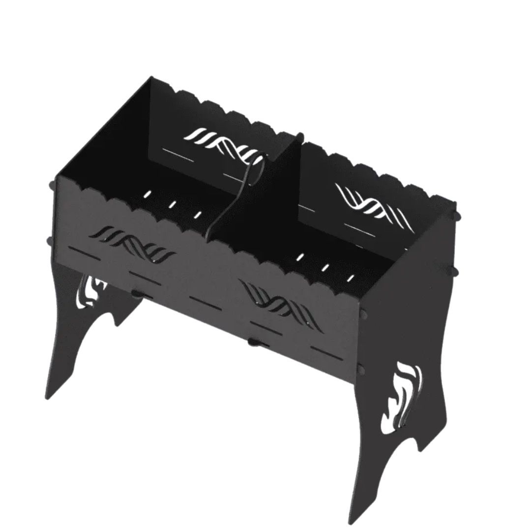 Мангал-гриль Carino Flame розбірний з грилем 603х323х500 мм, метал 3 мм без покриття