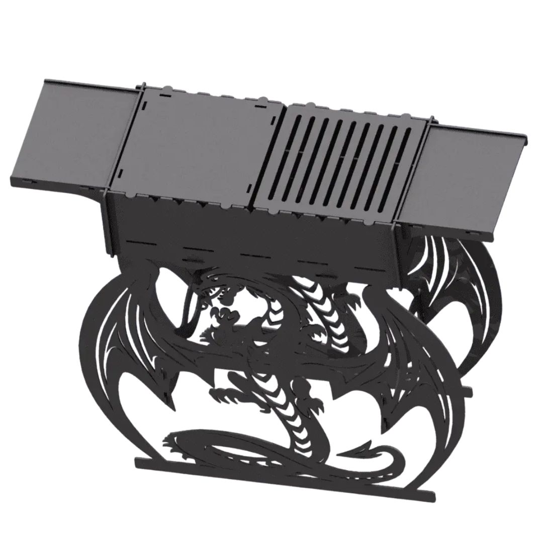 Мангал-гриль Carino Дракон високий розбірний 1014х333х964 мм, метал 3 мм без покриття