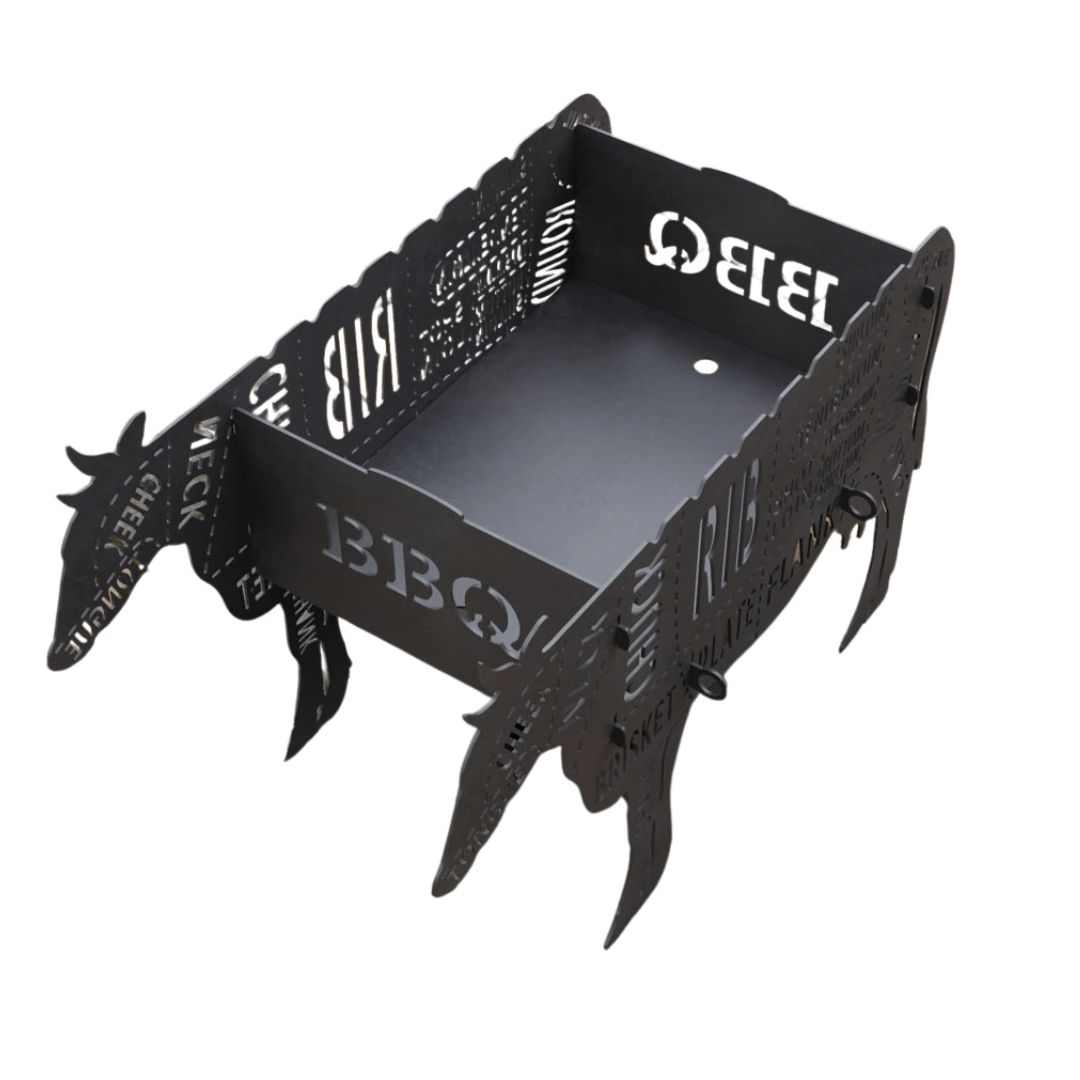 Мангал-гриль Carino Корова розбірний 700х350х478 мм, метал 3 мм без покриття