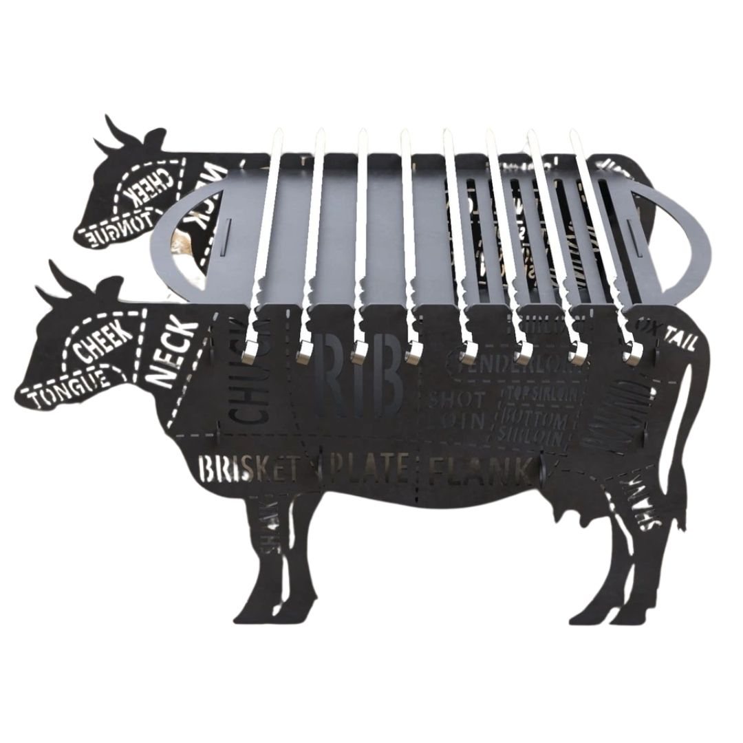 Мангал-гриль Carino Корова розбірний 700х350х478 мм, метал 3 мм без покриття