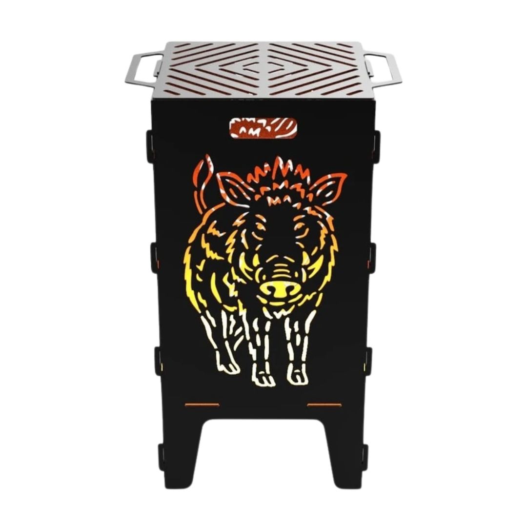 Мангал-барбекю Carino Кабан розбірний з грилем 470х380х753 мм, метал 3 мм без покриття