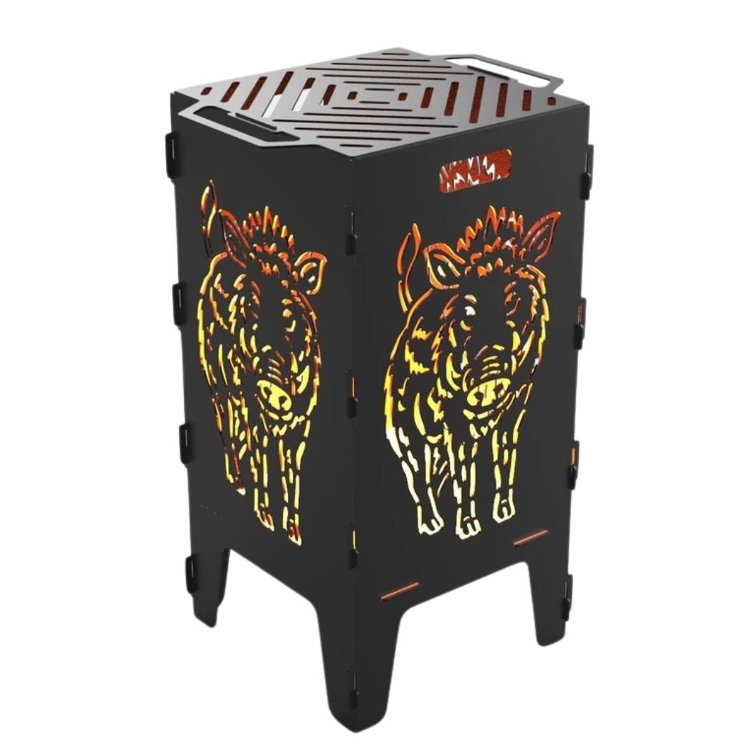 Мангал-барбекю Carino Кабан розбірний з грилем 470х380х753 мм, метал 3 мм без покриття