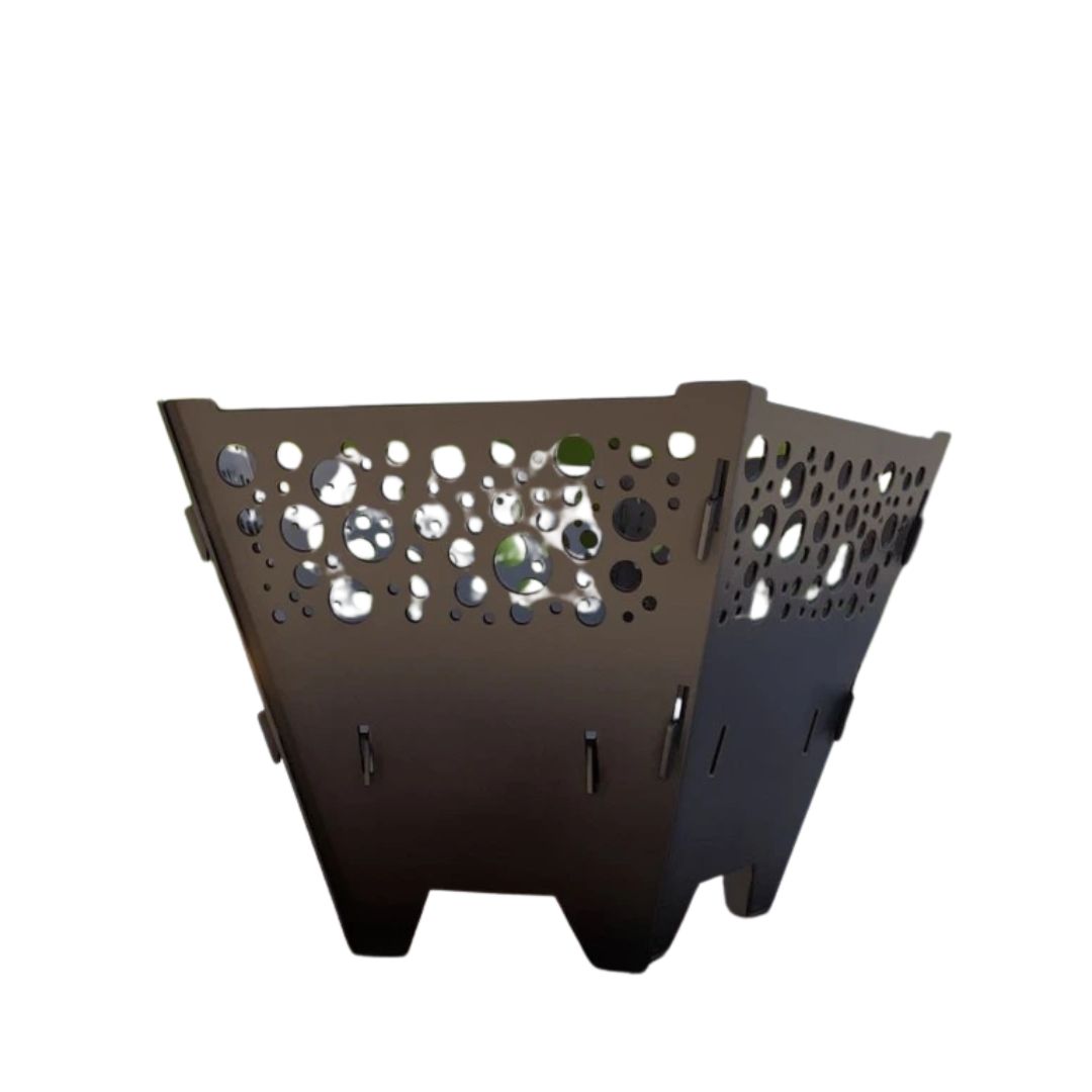 Чаша для вогнища Carino п’ятигранна розбірна V3 з решіткой гриль 802х787х480 мм, метал 3 мм без покриття