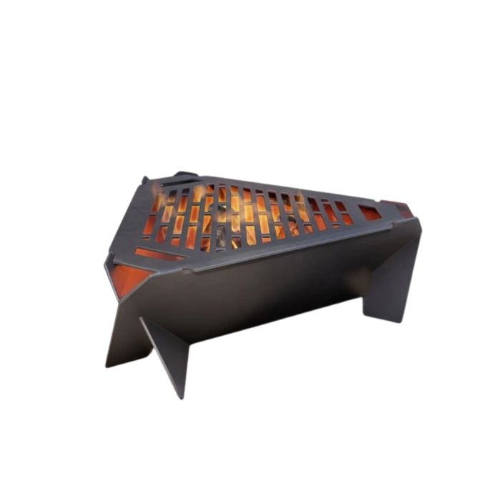 Чаша для вогнища Carino з грилем трикутна 600 мм розбірна 625х570х200 мм, метал 3 мм без покриття