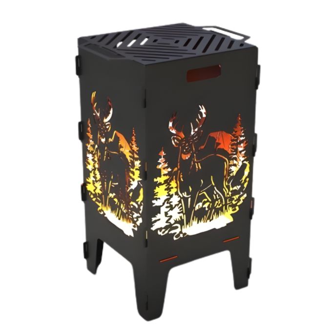 Мангал-барбекю Carino Олень розбірний з грилем 470х380х753 мм, метал 3 мм без покриття