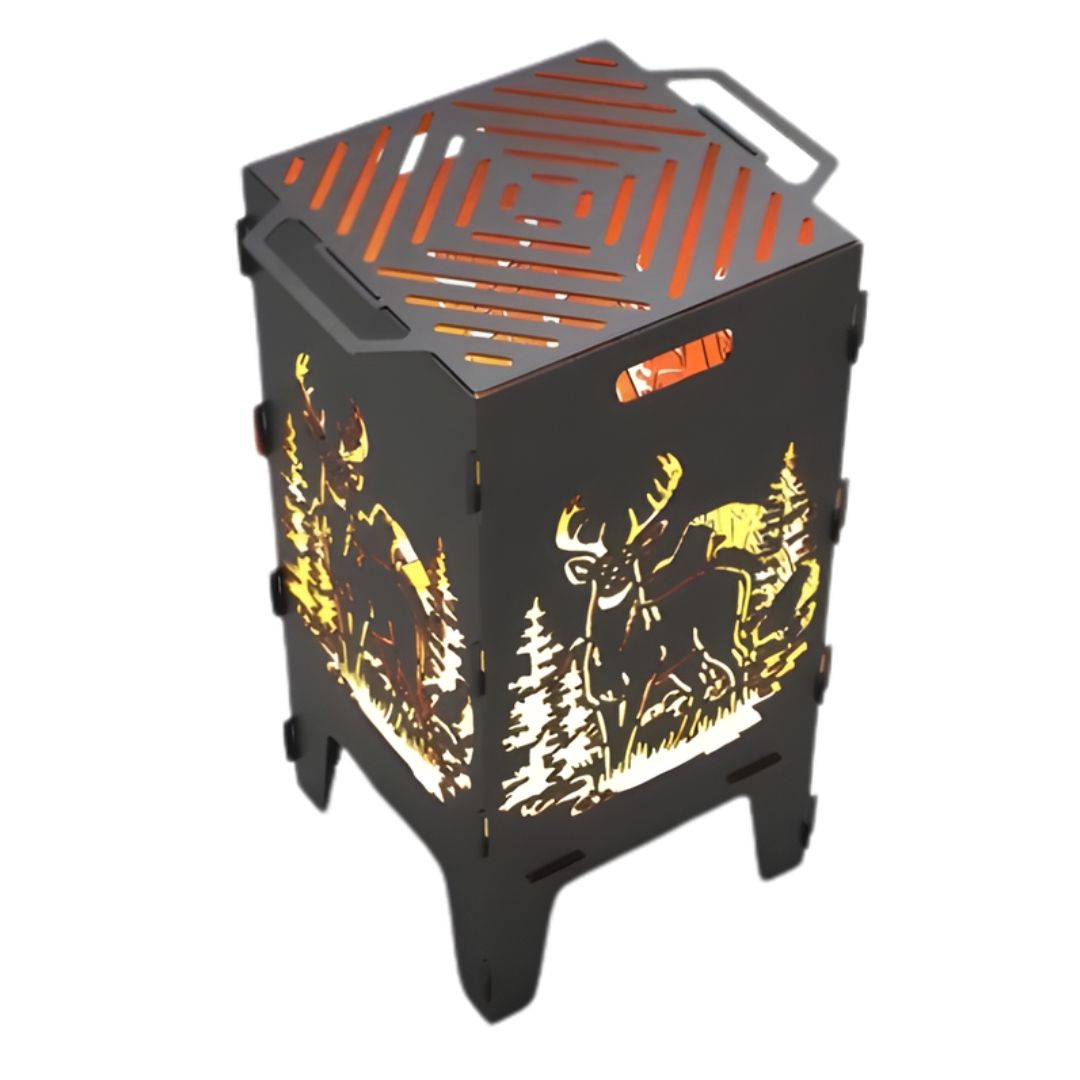 Мангал-барбекю Carino Олень розбірний з грилем 470х380х753 мм, метал 3 мм без покриття