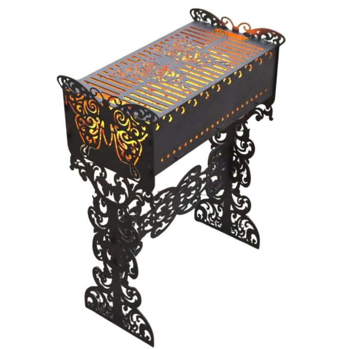 Мангал-гриль Carino Метелик високий розбірний 600х356х840 мм, метал 3 мм без покриття