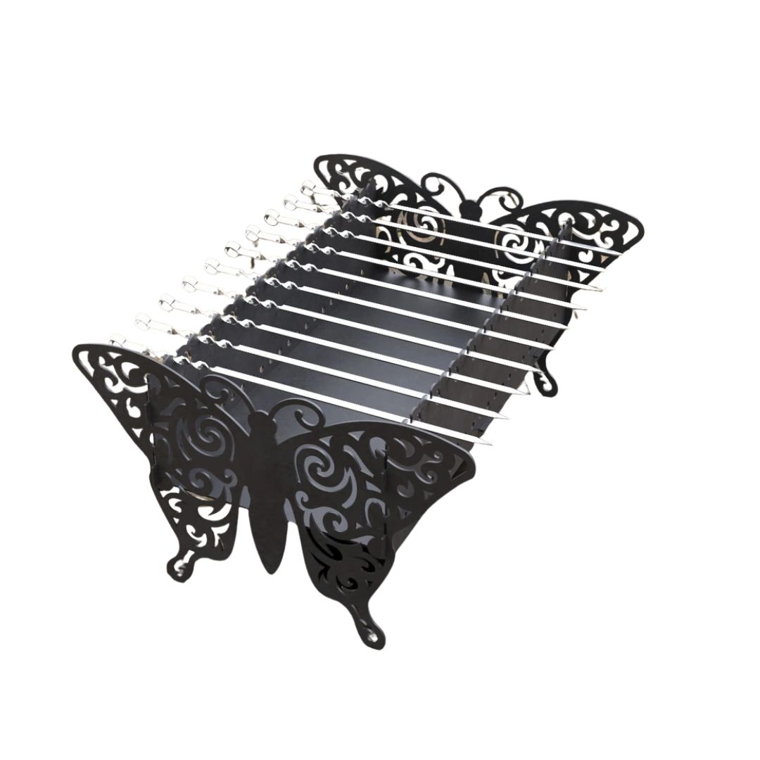 Мангал-гриль Carino Метелик V2 розбірний 600х510х333 мм, метал 3 мм без покриття