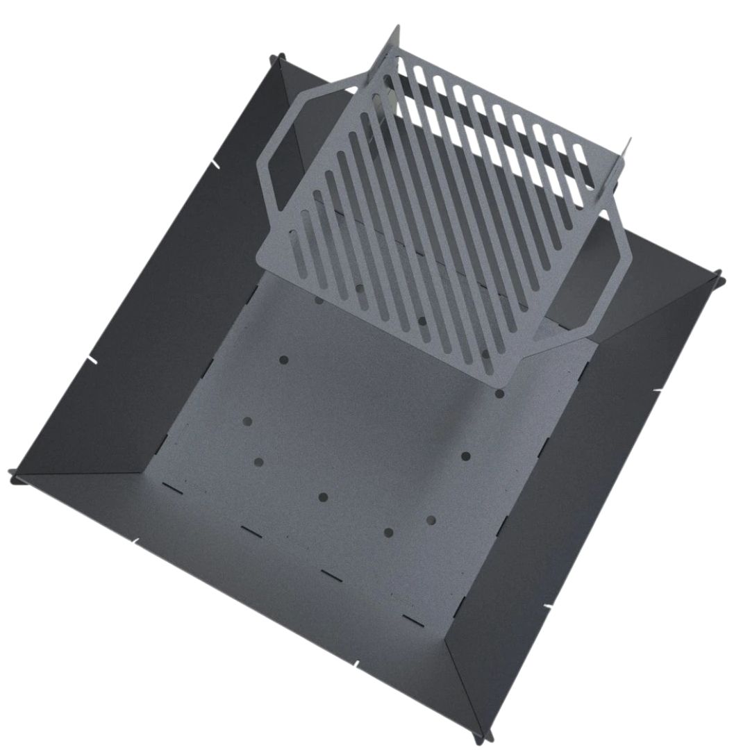 Мангал-гриль Carino квадратний 1000 мм розбірний 1042х1042х682 мм, метал 3 мм без покриття