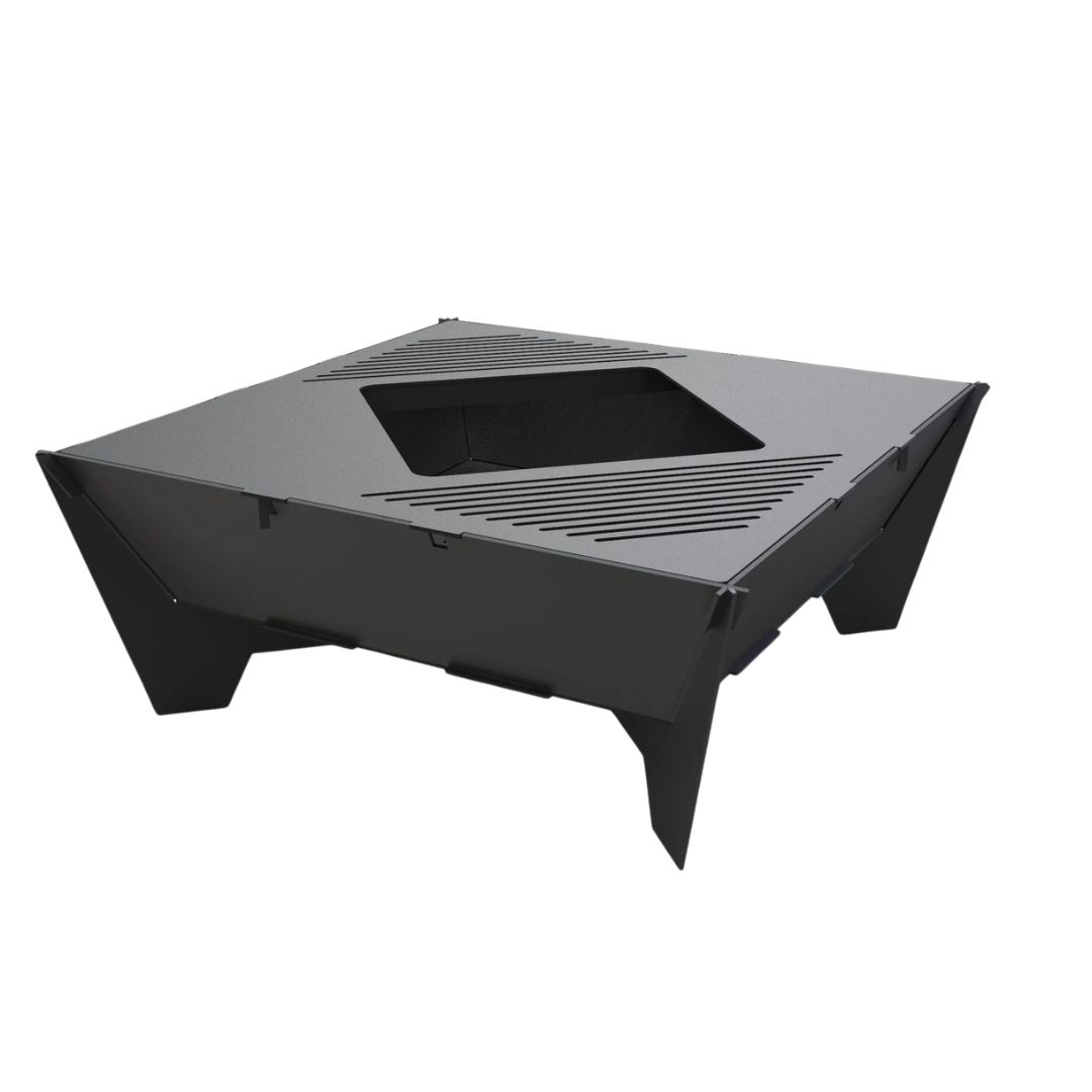 Мангал-гриль Carino большой квадратный разборной с грилем 1010х101010х400 мм, 3 мм без покрытия