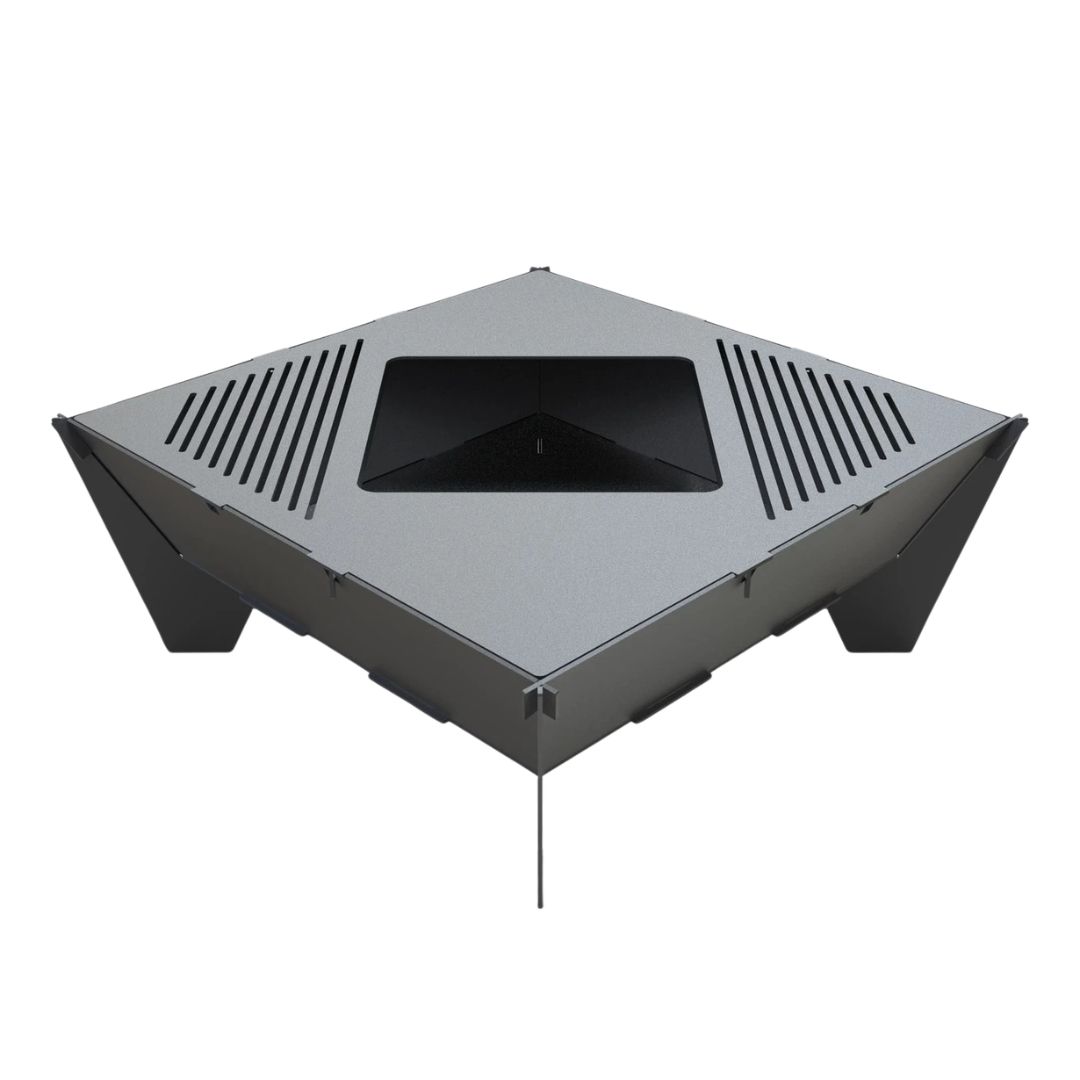 Мангал-гриль Carino большой квадратный разборной с грилем 1010х101010х400 мм, 3 мм без покрытия