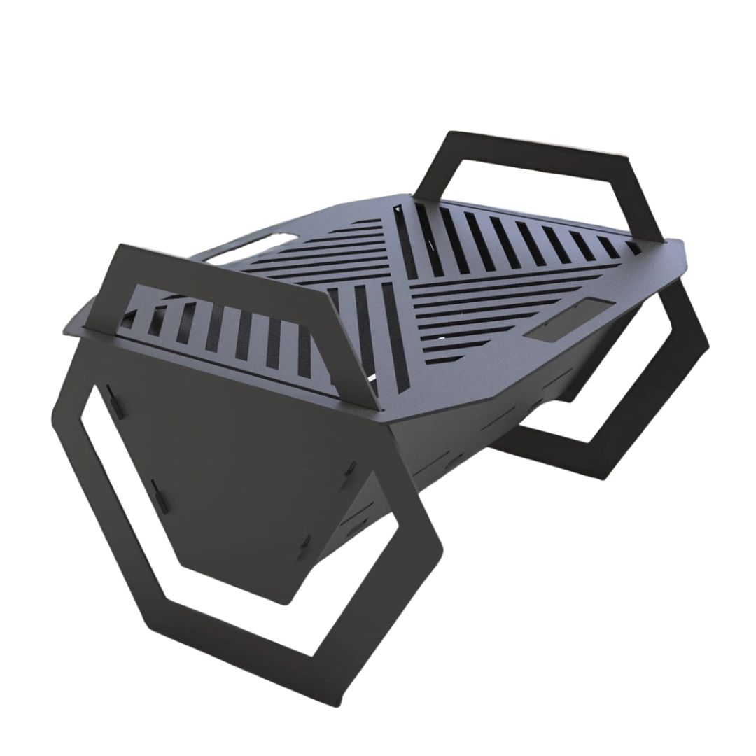 Мангал-гриль Carino Hex розбірний з грилем 532х416х360 мм, метал 3 мм без покриття