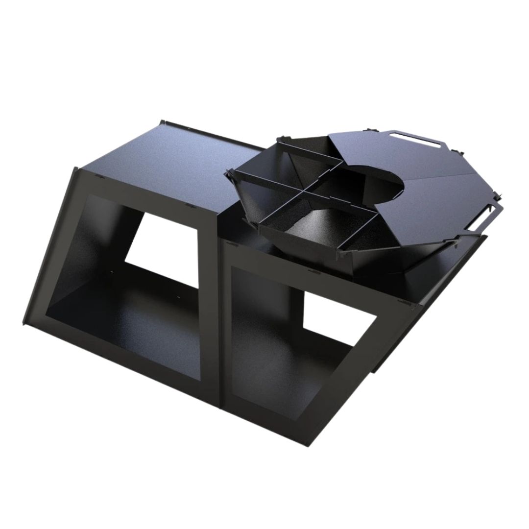 Мангал-гриль Carino Delux розбірний з грилем 1980х960х1005 мм, метал 3 мм без покриття