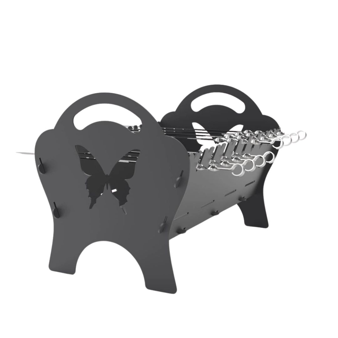 Мангал-гриль Carino Spark Метелик розбірний 500х330х350 мм, метал 3мм без покриття