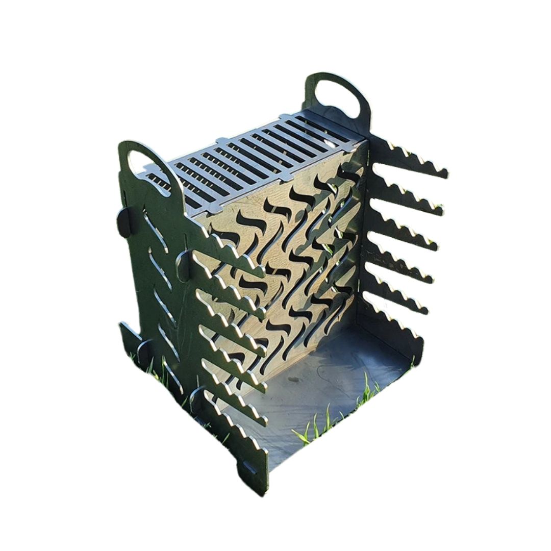 Мангал-гриль Carino вертикальний Еко односторонній розбірний 385х358х513 мм, метал 3 мм без покриття