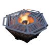 Чаша для вогнища Carino шестигранна розбірна V2 з решіткой гриль 760х707х333 мм, метал 3 мм без покриття