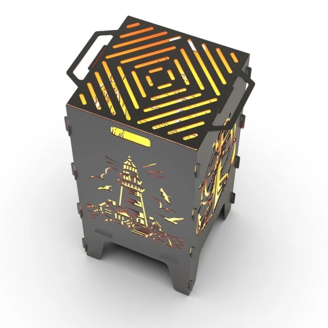 Мангал-барбекю Carino Маяк і Якір розбірний 470х380х753 мм, метал 3 мм без покриття