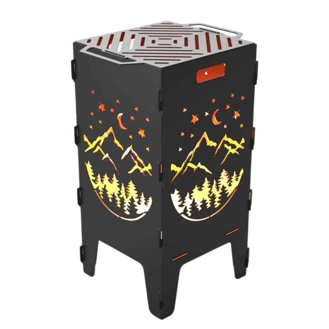 Мангал-барбекю Carino Гори розбірний 470х380х753 мм, метал 3 мм без покриття