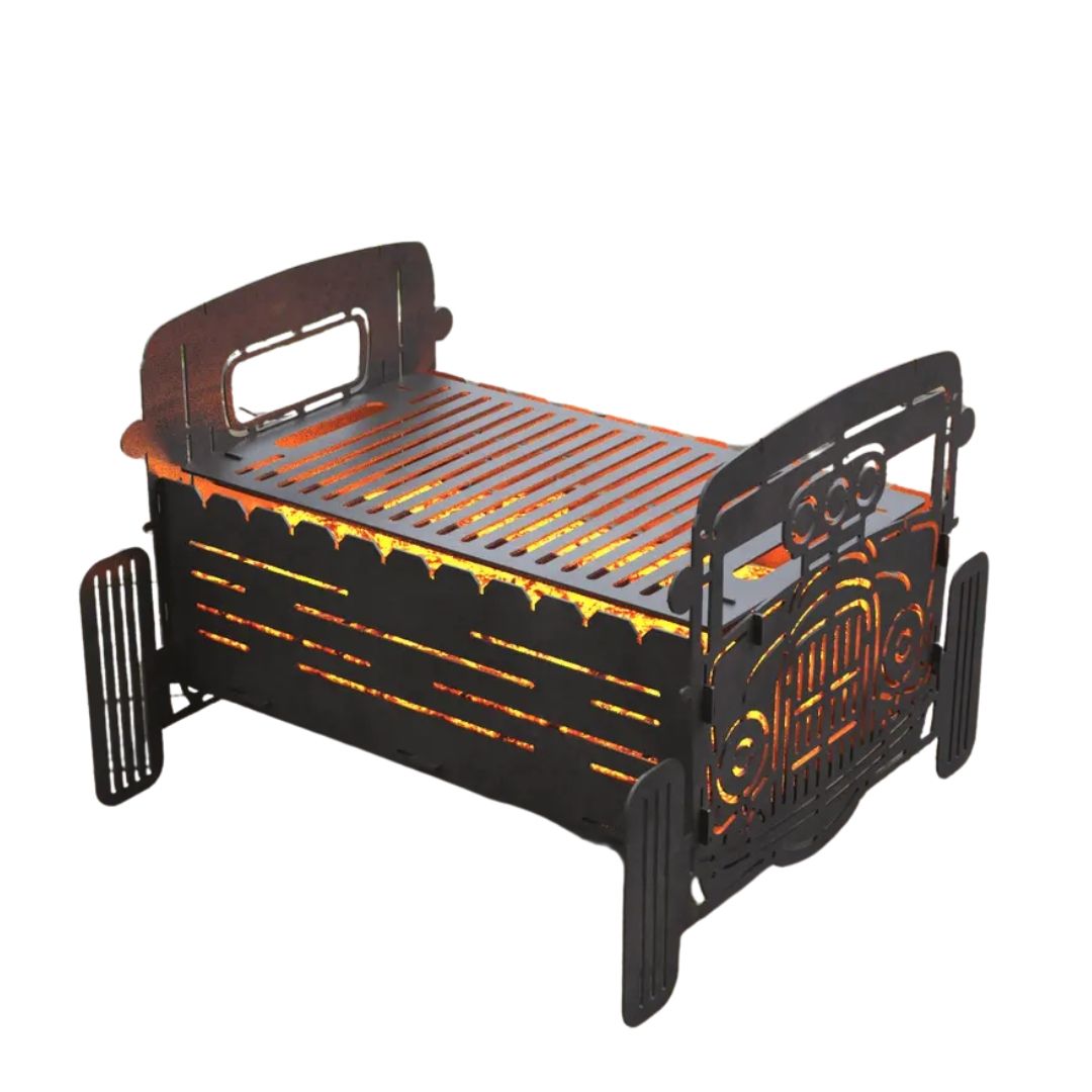 Мангал-гриль Carino Hot Rod разборной 566х560х434 мм, металл 3 мм без покрытия