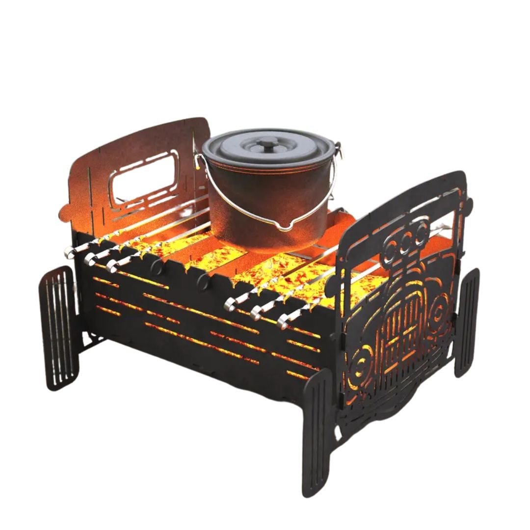 Мангал-гриль Carino Hot Rod разборной 566х560х434 мм, металл 3 мм без покрытия