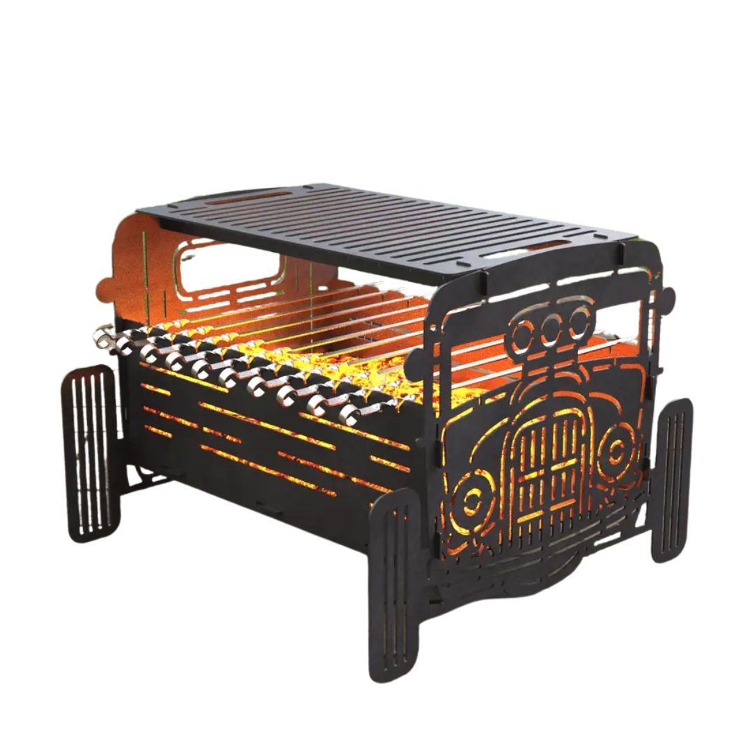 Мангал-гриль Carino Hot Rod разборной 566х560х434 мм, металл 3 мм без покрытия