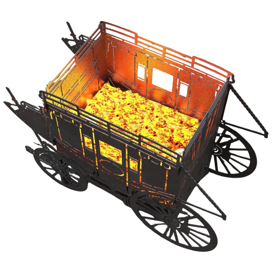 Мангал-гриль Carino Карета розбірний 964х440х700 мм, метал 3 мм без покриття