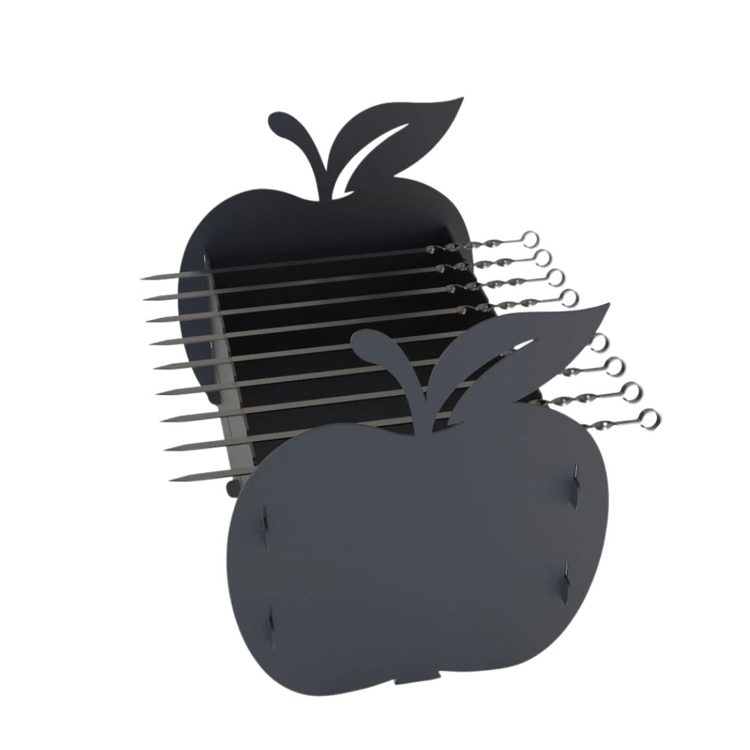 Мангал-гриль Carino Яблука розбірний 537х383х437 мм, метал 3 мм без покриття