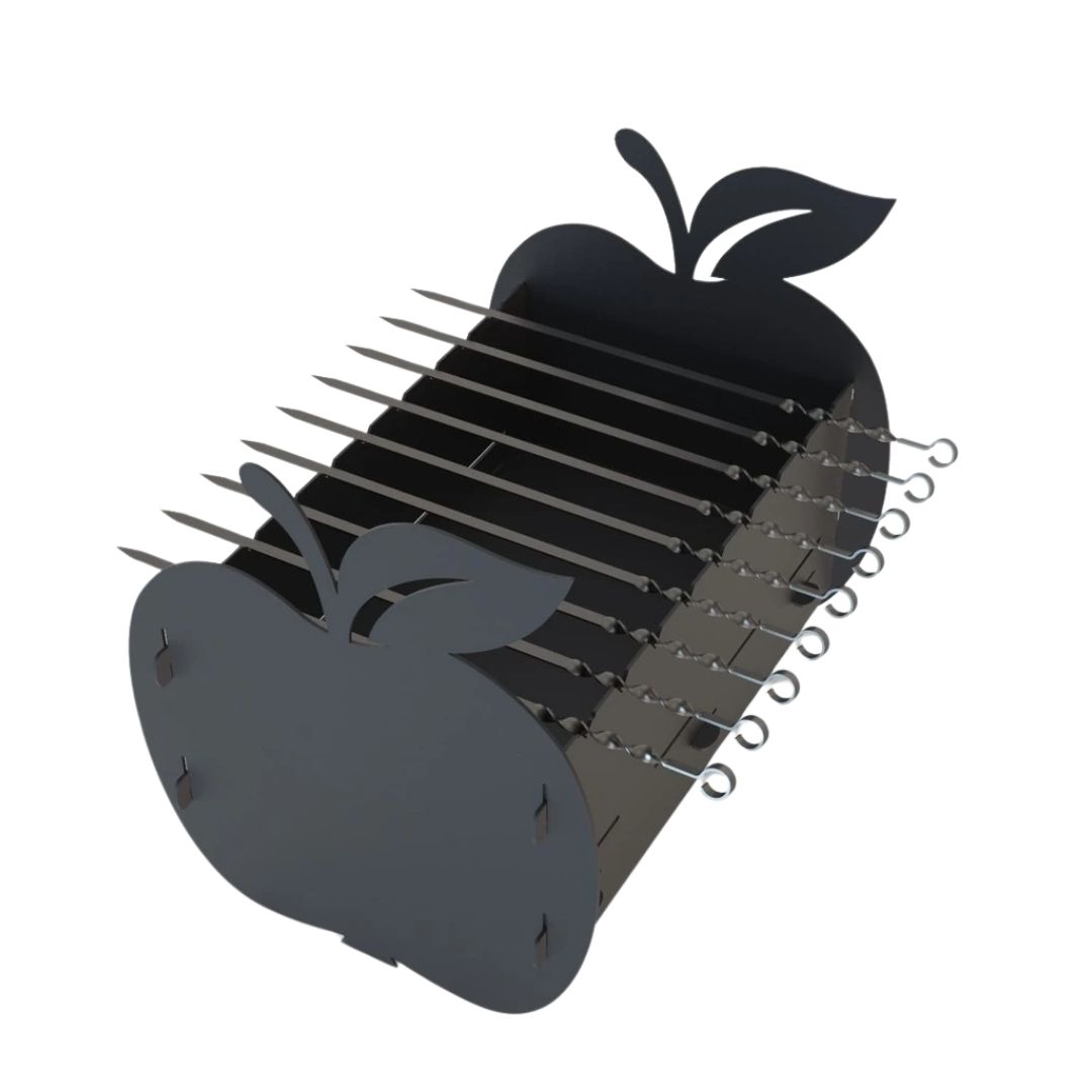 Мангал-гриль Carino Яблука розбірний 537х383х437 мм, метал 3 мм без покриття