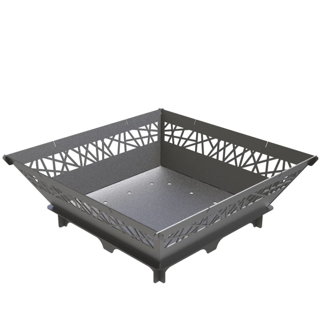 Мангал-гриль Carino квадратний 1000 мм з декором розбірний 1042х1042х682 мм, метал 3 мм без покриття