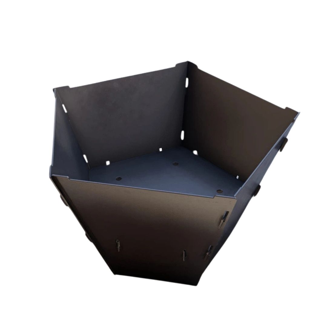 Чаша для вогнища Carino п’ятигранна розбірна V1 з решіткой гриль 802х787х480 мм, метал 3 мм без покриття