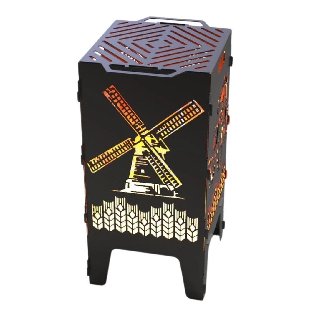 Мангал-барбекю Carino Трактор і Млин розбірний 470х380х753 мм, метал 3 мм без покриття