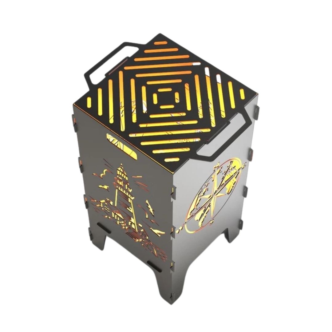 Мангал-барбекю Carino Маяк и Компас разборной 470х380х753 мм, металл 3 мм без покрытия