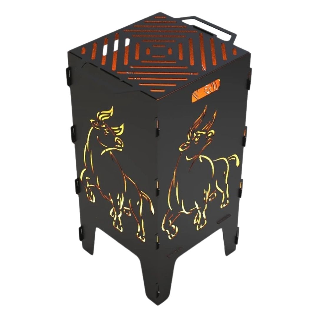 Мангал-барбекю Carino Бык разборной 470х380х753 мм, металл 3 мм без покрытия