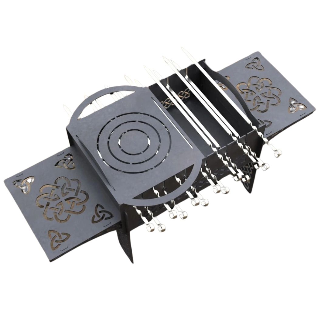 Мангал-гриль Carino Nordic разборной 930х337х410 мм, металл 3 мм без покрытия