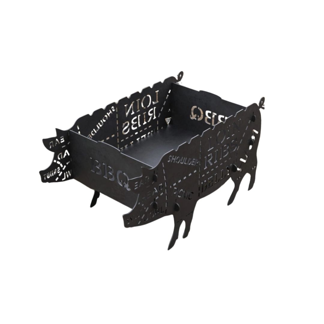 Мангал-гриль Carino Свинка разборной с грилем 600х350х305 мм, металл 3 мм без покрытия