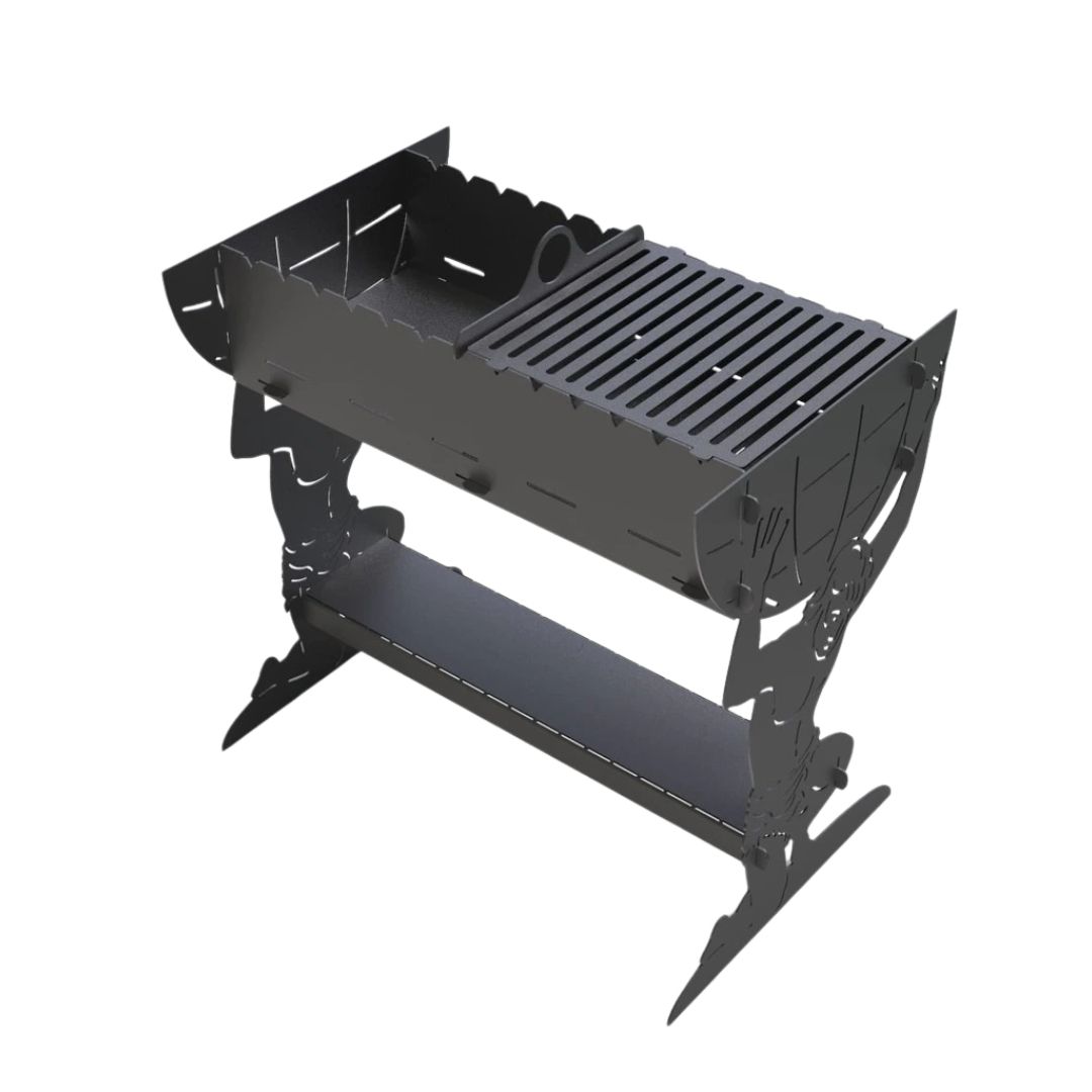 Мангал-гриль Carino Atlant разборной 737х469х697 мм, металл 3 мм без покрытия