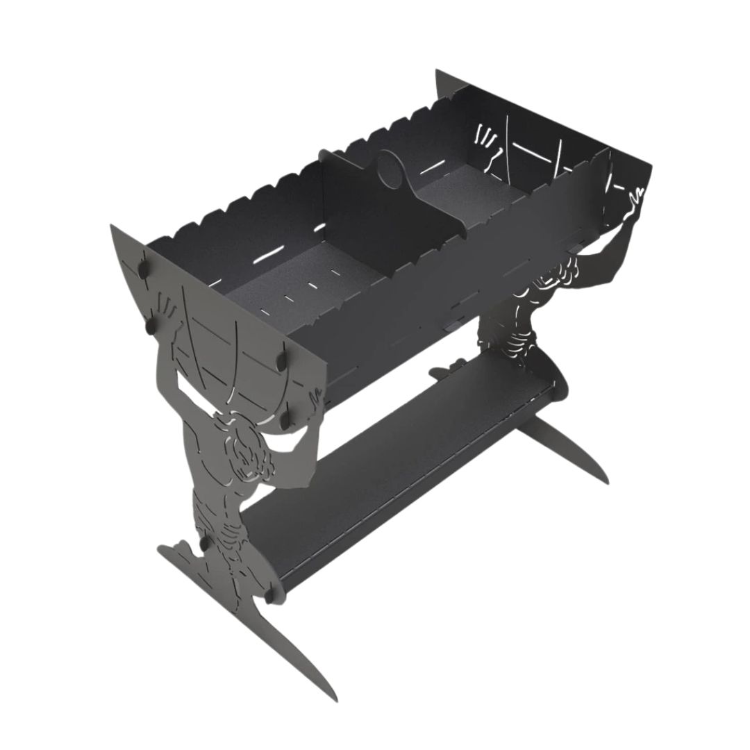 Мангал-гриль Carino Atlant разборной 737х469х697 мм, металл 3 мм без покрытия