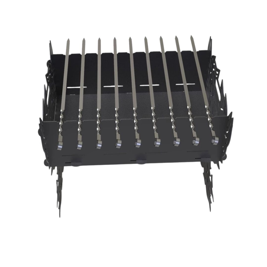 Мангал-гриль Carino Fenix разборной 536х401х484 мм, металл 3 мм без покрытия