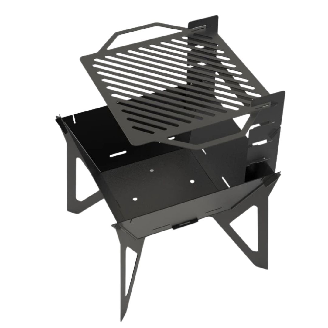 Мангал-гриль Carino квадратний V3 600 мм розбірний 615х615х807 мм, метал 3 мм без покриття