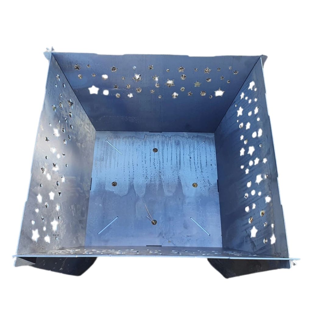 Мангал-гриль Carino Зірочки 600 мм розбірний 614х614х400 мм, метал 3 мм без покриття