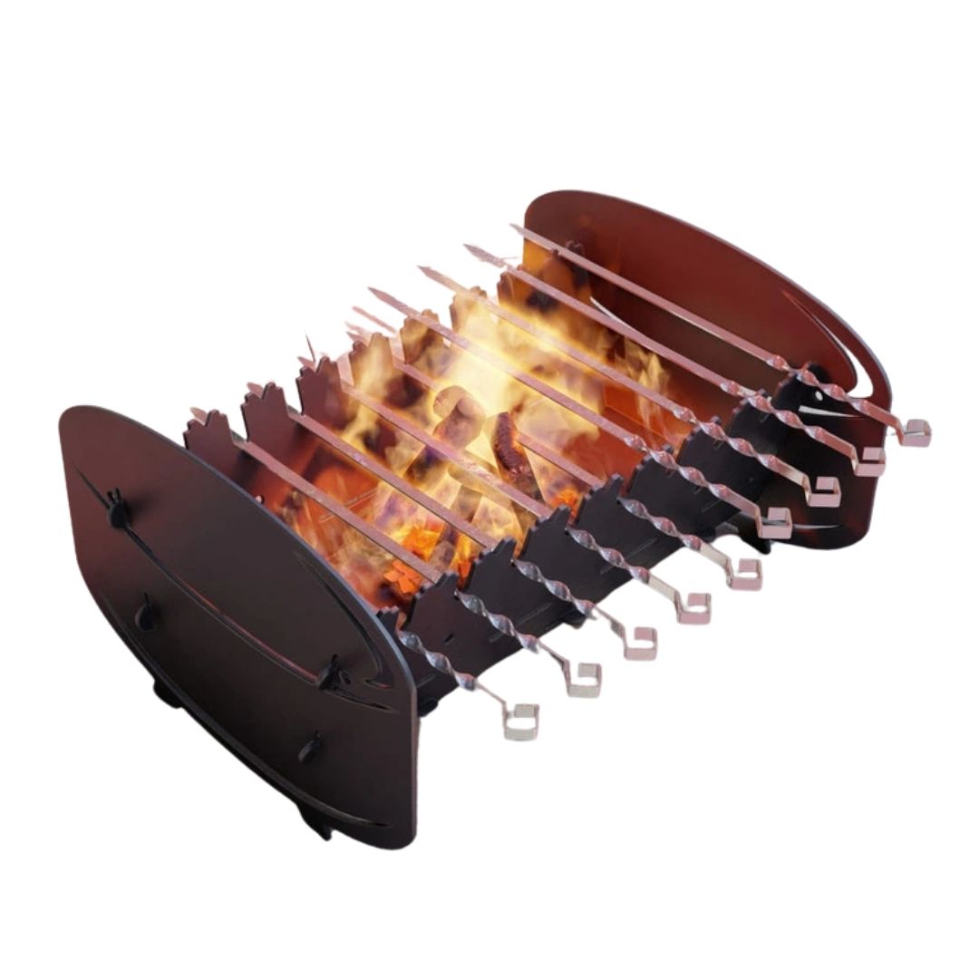 Мангал-гриль Carino Хокей розбірний 530х400х275 мм, метал 3 мм без покриття